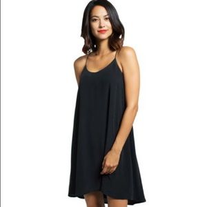 Grana Silk Racerback Trapeze Dress XXS, NWT black